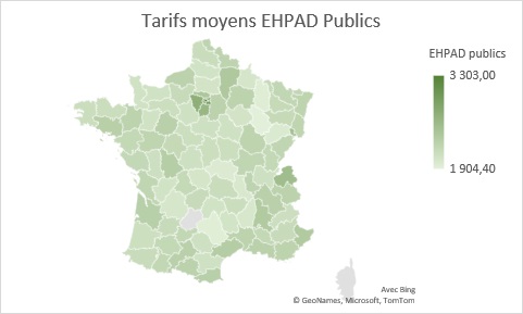 Tarifs moyens ehpad publics